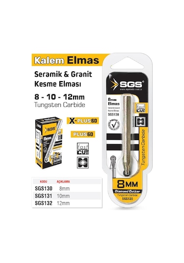 Sgs Seramik Ve Granit Kesme Elması - 12 Mm. - 1 Adet