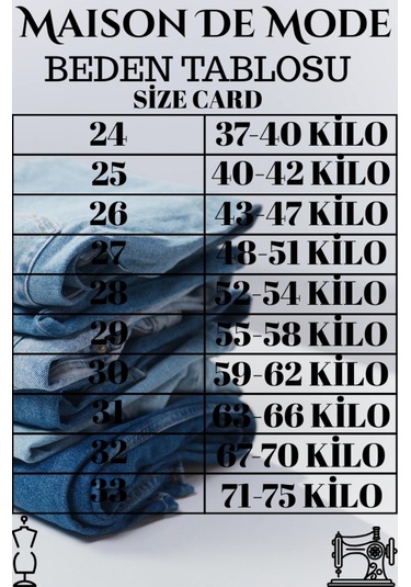 Palazzo Buz Mavi Yüksek Bel Jeans Mavi