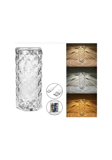 Kenpazar Kristal Led Dokunmatik Masa Lambası Çok Renkli