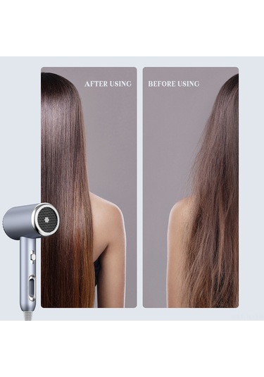 Skycity Ev Ve Salonda Kullanım İçin Mor 220v Avrupa Standartlı 1600w Lüx Fön Makinesi - Mavi Işık İyon Teknolojisi İle Saç Koruma, 3 Derece Isı Ayarı Ve Konsantratör Ağızlıklı