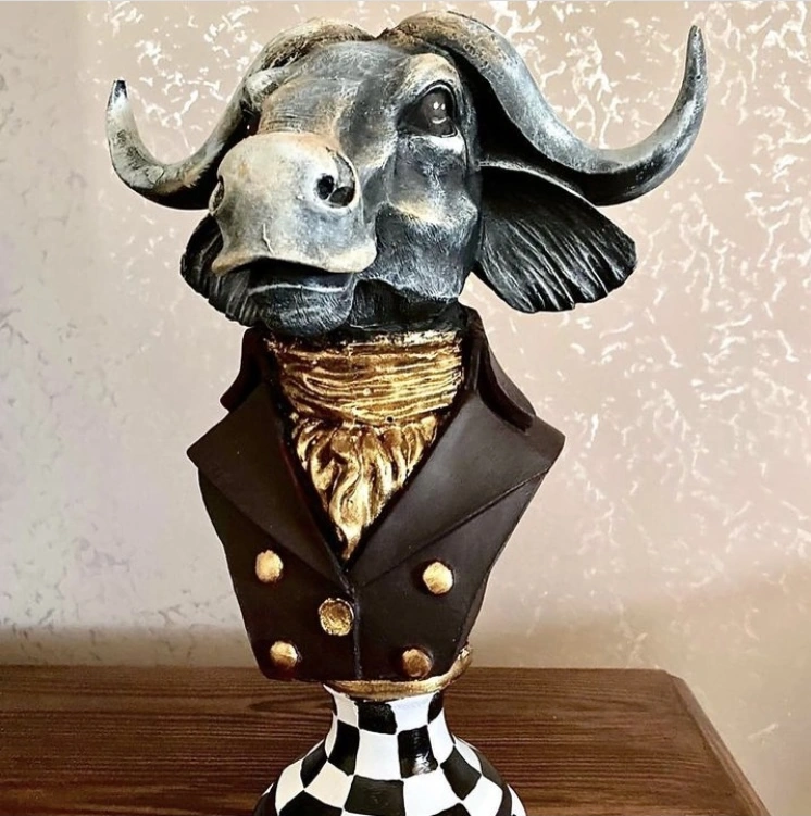 Bay Boga Bust Heykel Biblo Dekor