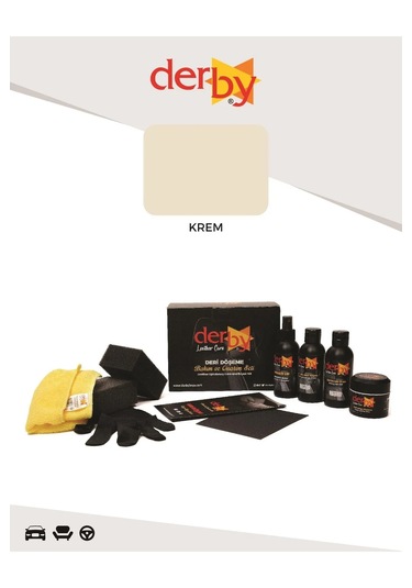 Derby Krem Deri Döşeme Boyama Ve Onarım 4 Lü Set