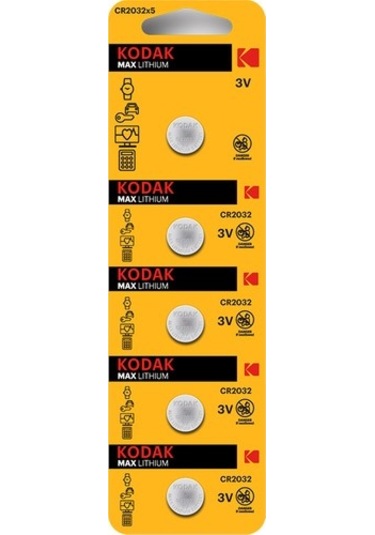Kodak 5 Adet CR2032'lityum Para Pil