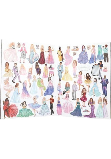 Top Model Glamour Sticker Dünyası Çok Renkli