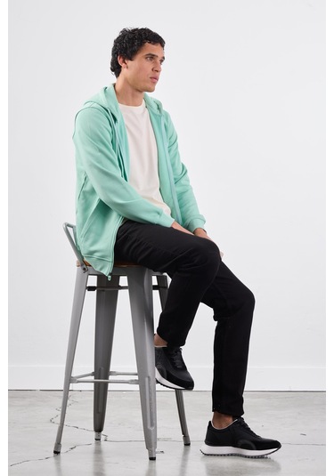 Dufy Mint Yeşili Erkek Sweatshırt - Regular Fit Mint Yeşili