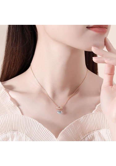 Tancise 925 Ayar Gümüş Klasik Kadın Kolye Kolye Zirkon Moda Hediye