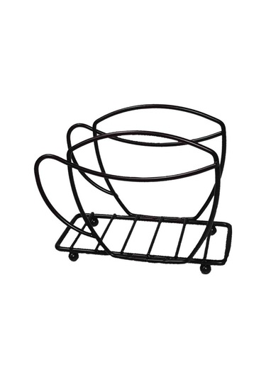 Pazly Şık Kahve Fincanı Peçete Tutucu - Ev Ve Restoran İçin Dayanıklı Masa Üstü Doku Dağıtıcısı Gold Gold