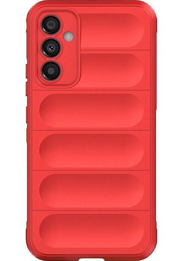 Samsung Galaxy Uyumlu A15 Kılıf Optimum Lens Çerçeveli Silikon Kapak Kırmızı