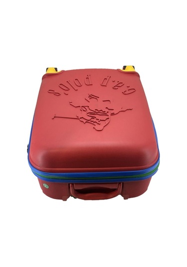 Cap Polo's Polipropilen Küçük Boy Valiz Kırmızı Bej