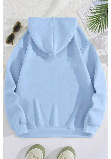 Malıbu Baskılı Oversize Sweatshirt Bebemavi Bebek Mavisi