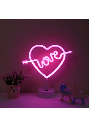 Wezone Usb Ve Pil İle Çalışan 5 Farklı Stilde Neon Dekoratif Gece Lambası Diğer