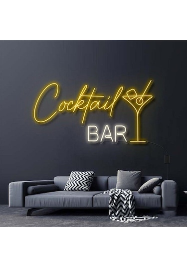 Twins Led Cocktail Bar Yazılı Ve Şekilli Neon Tabela Gün Işığı Model:model:39253366 Gün Işığı