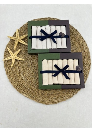 Caramell Desenli Penye Bebek Ağız Mendili 7'li 2 Paket 2025 Mö016