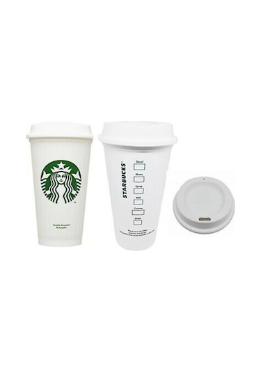 Starbucks Yeniden Kullanılabilir Seyahat Kupası 473ml Beyaz