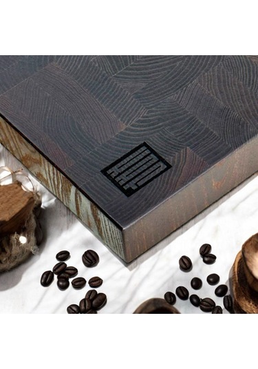 Kaf Ahşap Kesme Tahtası Dişbudak Siyah Large