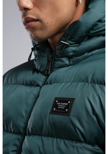 Lee Cooper Monce Erkek Kapüşonlu Mont Zümrüt-20506 Zümrüt
