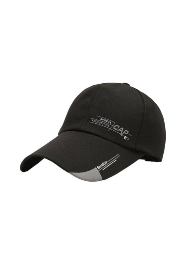 Erkek Beyzbol Şapkası Spor Outdoor Moda Başlık Koşu Yürüyüş Seyahat Açık Hava Etkinlikleri İçin Şık Ve Rahap Kullanışlı Şapka Siyah