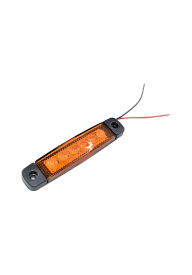 10 Adet Sarı Turuncu Parmak Lamba 6 Led Su Geçirmez 12v 24v Emir