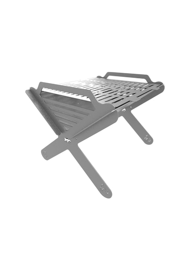 Kamp Ayısı X-mangal : Çelik Mangal Katlanabilir Izgara Çantalı, Taşınabilir, Dayanıklı, Hızlı Kurulum