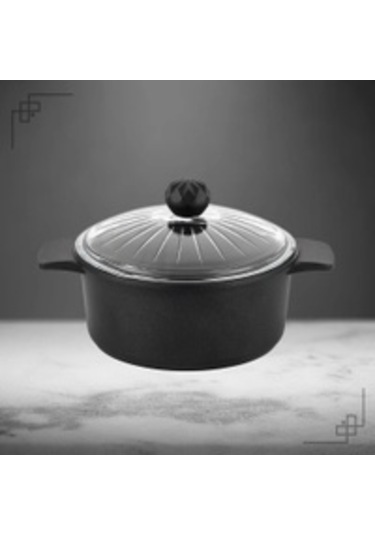 Kristal İkili Derin Tencere 20 - 24 Cm Siyah