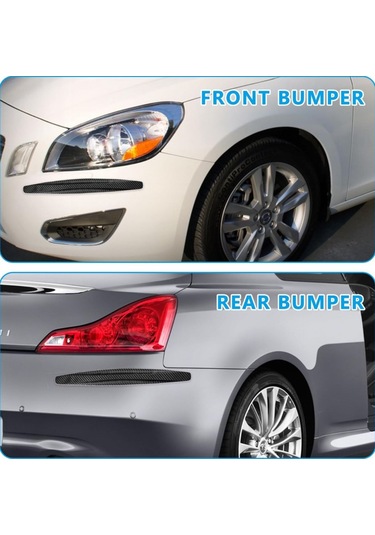 Araba Tampon Koruyucu Karbon Desenli Siyah Estetik Makya J 2 Li