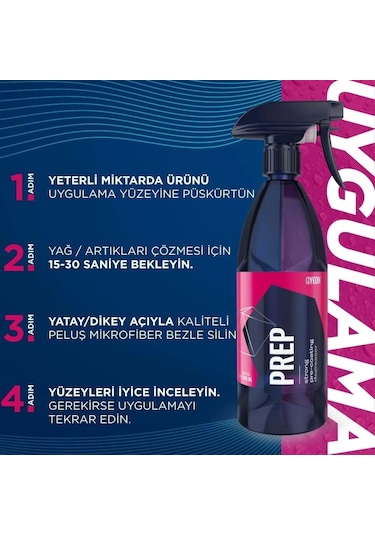 Gyeon Q²m Prep Seramik Ppf Folyo Kaplama Öncesi Yüzey Hazırlayıcı Ve Temizleyici - 1000 Ml 1 Adet