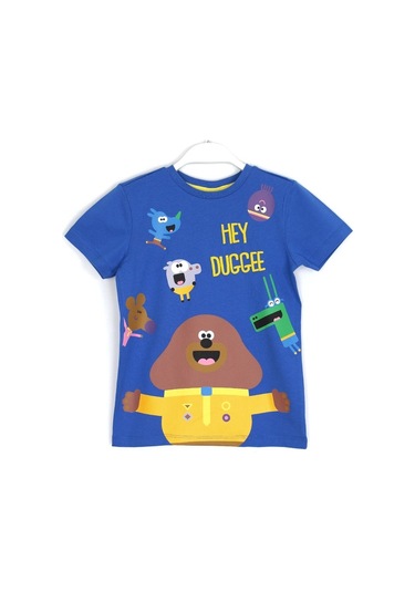 Hey Duggee Baskılı Erkek Çocuk Tshirt 1 - 5 Yaş Mavi