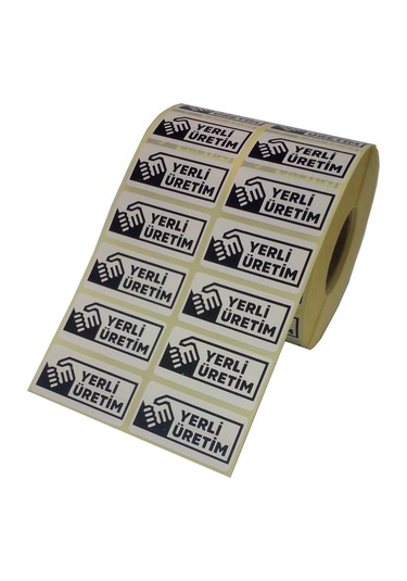 Yerli Üretim Etiketi 25x50 Mm Siyah / 500 Adet