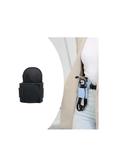 Suntek Stetoskop Kalça Tutucu Taşınabilir Düzenleyici Pu Deri Siyah