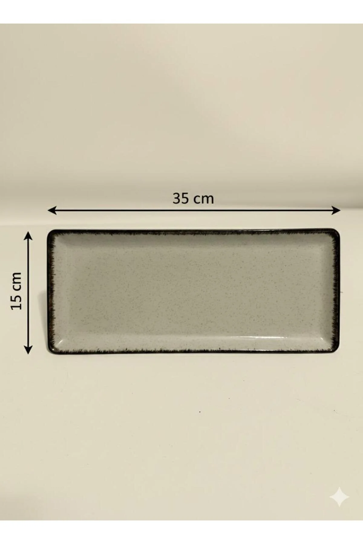 Tan Serisi Tek Parça 35 X 15 Cm Tavuk Dünyası Sunum Tabağı Krem Tarçın