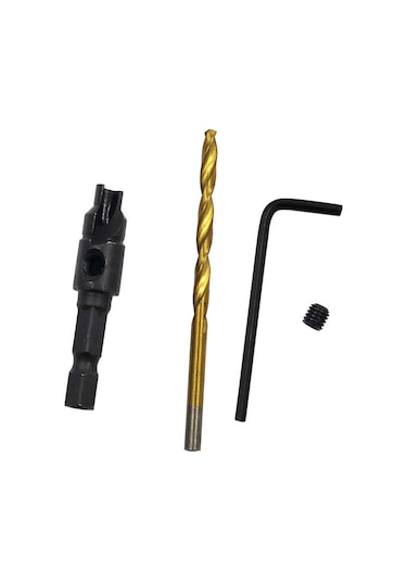 Kangvka Hss Titanyum Kaplama Matkap Seti 5 Parça, Ahşap Delme Ve Köşe Yuvarlama İşleviyle Entegre Delici Takımı