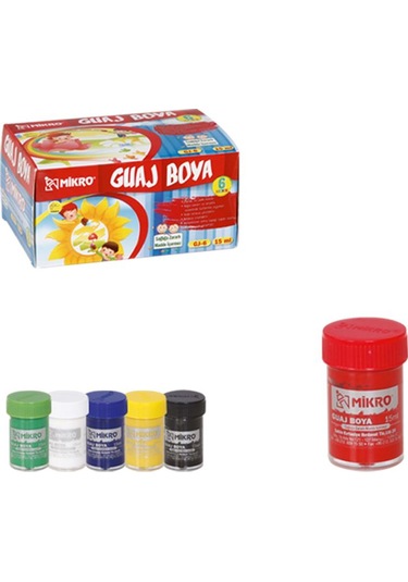 MIKRO GUAJ BOYA 6 RENK SISE 15ml. (GJ-6)