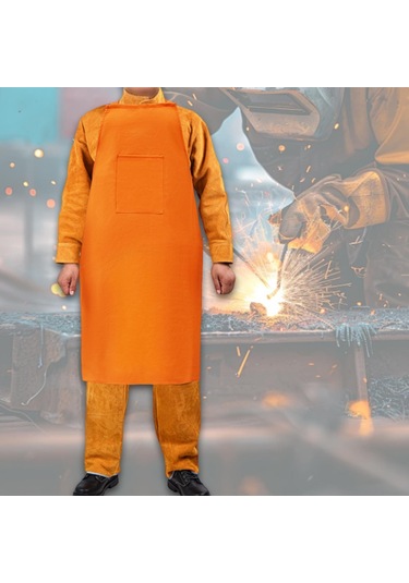Suntek Kaynak İş Önlüğü Hafif Koruma Ev Deri İşçiliği Turuncu