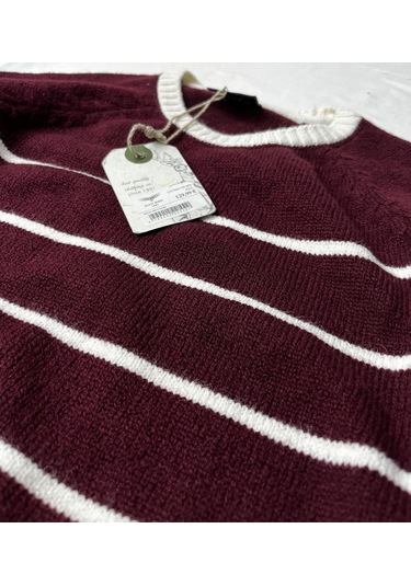 Luxry Bisiklet Yaka Yün Erkek Kazak Bordo