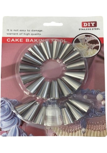 Pastaland Dekoratif Duy Seti 21 Li Takım Gümüş