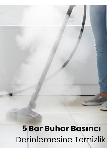 Mieco Stella 5 Bar 2000 W Çok Fonksiyonlu Buharlı Temizleyici + Ütü Başlığı + Eldiven