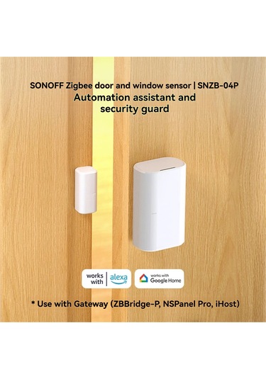 Geeroyoo Sonoff Snzb-04p Zigbee Akıllı Kapı/pencere Sensörü - Uygulama Bildirimleri, Işık Kontrolü, Güvenlik Senaryoları Zigbee Ağ Geçidi Gereklidir
