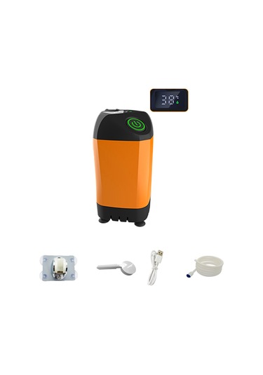 Ipx7 Y25738-3 Açık Kamp Duş Taşınabilir Elektrikli Duş Pompası Turuncu Turuncu