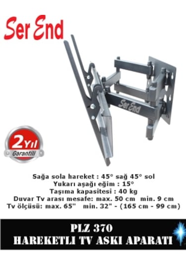 Serend Çift Kollu. Büyük Ekran Tv Askı Aparatı