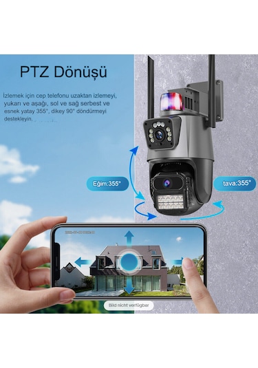 8mp 4k Ip Kamera Açık Wifi Ptz Çift Lens Çift Ekran Otomatik İzle