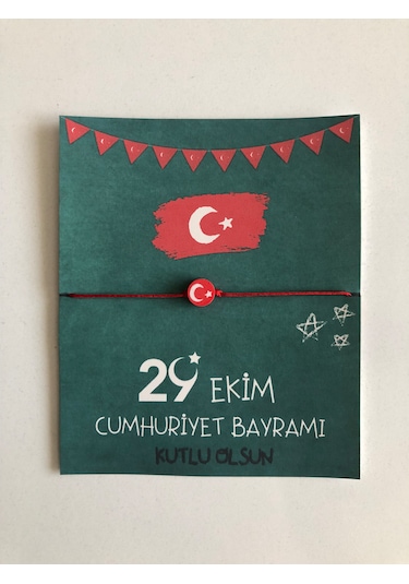 29 Ekim Cumhuriyet Bayramı Hediye Bileklik Kırmızı