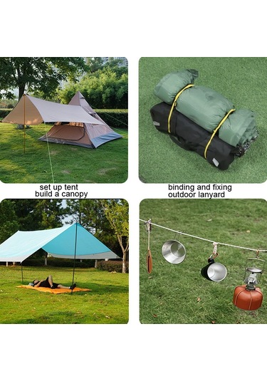 4 Adet / Set Cls Açık Kamp Yansıtıcı Rüzgar Geçirmez Kamp Destek Çubuğu Sarı