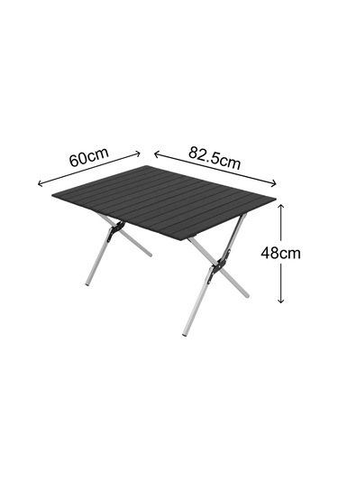 Yek Outdoor 4 Kişilik Kamp Masası Ve Sandalye Seti - Siyah Siyah