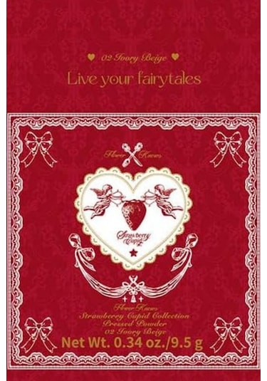 Flower Knows Strawberry Cupid Pore-blur Powder Pudra 02 Ivory Beige