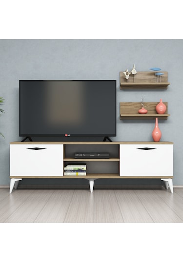 Ferniso Mobilya 160 cm Tv Ünitesi ( Raflı ) Hud-Beyaz