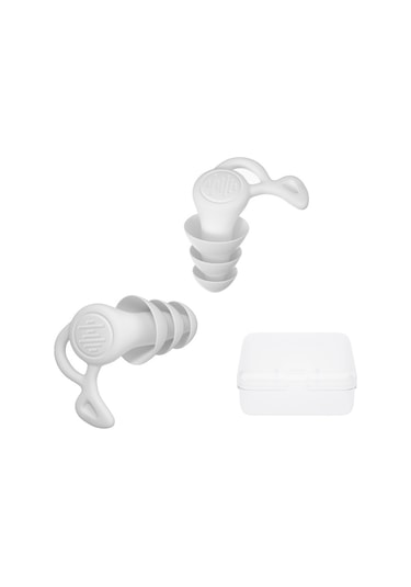 Sones Gürültü Önleyici Uyku Kulak Tıkacı Üç Katmanlı Ses Geçirmez Silikon Yüzme Kulak Tıkacı Beyaz