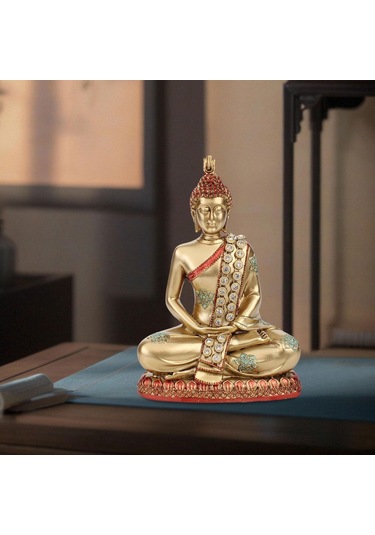 Suntek Tayland Buda Heykeli Çiftlik Evi Tatil Yemek Odası 14x7.5x19.5 Cm