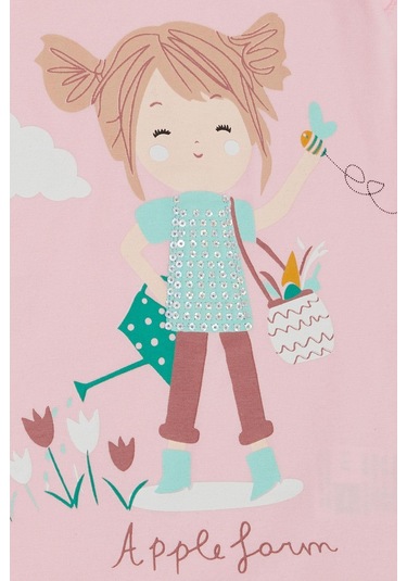 Breeze Kız Çocuk Kapri Taytlı Takım Çifti Kız Baskılı 1-4 Yaş, Pembe-pembe Pembe