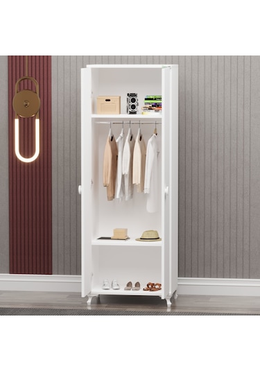 Garaj Home Yıldız 2 Kapaklı Dolap - Beyaz