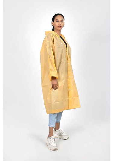 Polo55.sport.1855 Sarı Kapüşonlu Çıtçıtlı Yağmurluk Ve Rüzgarlık Sarı